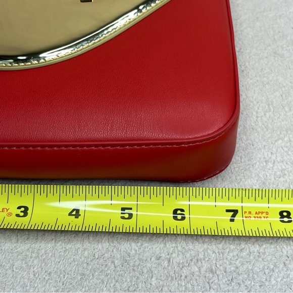 Love Moschino Red Heart Handbag Zipper Purse-Red/Gold-NEW-NWT-Valentine’s Day - Picture 11 of 16